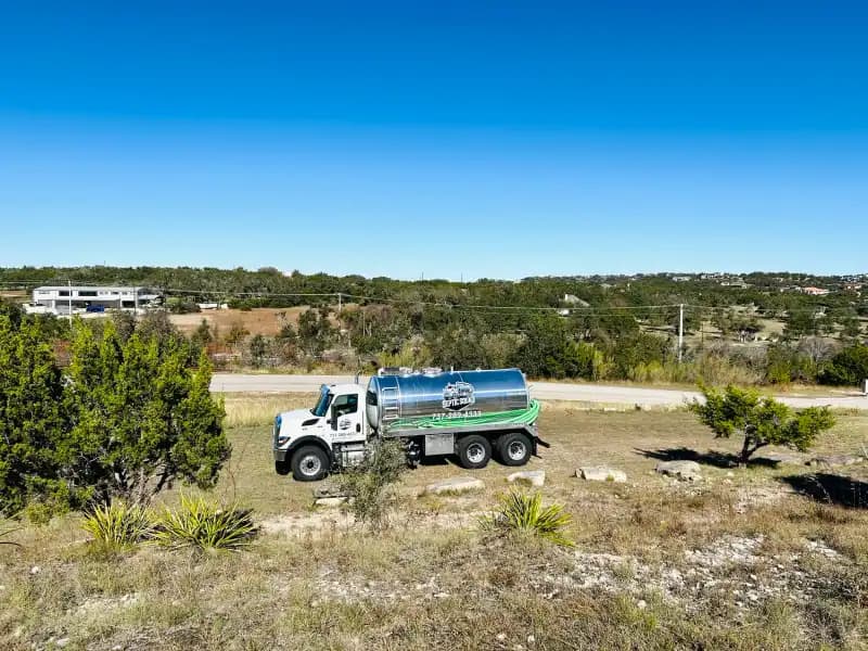 Septic Squad truck on the job